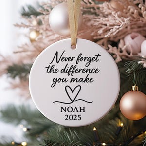 Teacher Ornament With Student Names, Never Forget The Different You Make Ornament, Personalized Teacher Ornament, Teacher Keepsake