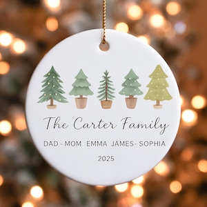 Family Of Five Christmas Ornaments 2025, Christmas Tree Family Ornament, Family Christmas Ornament Personalized, Family Christmas Ornament