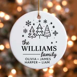 Custom Family Name Christmas Ornament, Personalized Family Ornament With Names, Family Ornament, Family Gift,  Christmas Family Ornament