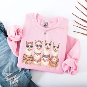 Cool Llama Squad Shirt, Boho Alpaca T-Shirt, Funny Farm Animal Shirt, Llama Family Tee, Gift for Llama Lovers, Quirky Graphic Shirt