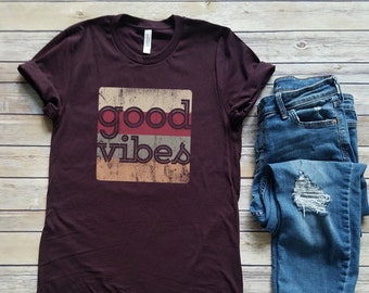 Good Vibes Squared | Oxblood | XS-2XL