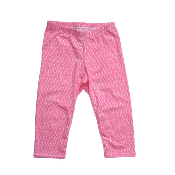 Capri Leggings Pink Diamond 2T Baby Girl Leggings Pink | Etsy