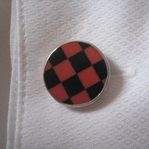 Checkerboard Cufflinks Onyx Jasper Gift For Him Princeton image 1