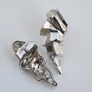 Sterling Chrysalis Sculptural Cocoon Earrings image 4