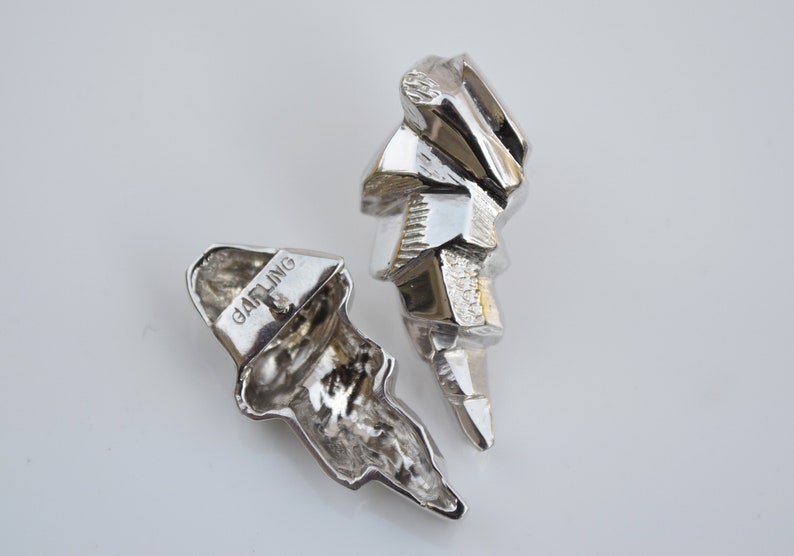 Sterling Chrysalis Sculptural Cocoon Earrings image 4