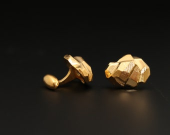 Gold Crystalline Cufflinks