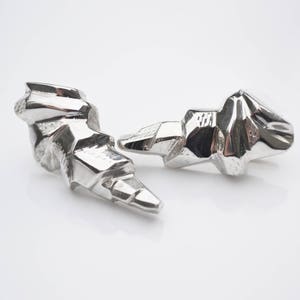 Sterling Chrysalis Sculptural Cocoon Earrings image 2