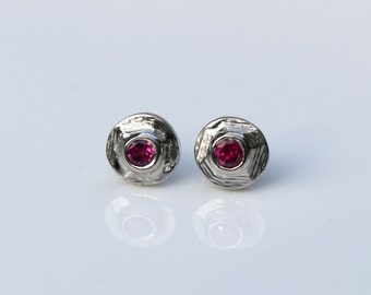 Rhodolite Berry Colored Studs