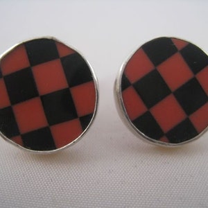 Checkerboard Cufflinks Onyx Jasper Gift For Him Princeton image 3