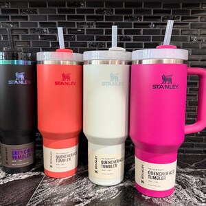 Personalized 40oz STANLEY Engraved Tumbler with Handle, Stainless Steel Travel Mug image 16