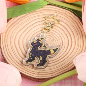 Eeveelution double sided holo acrylic keychain charms!