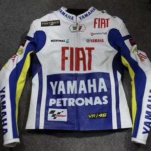 Handmade Yamaha Petronas Genuine Cowhide Leather Jacket Biker Motorcycle Leather Jacket with CE Approved Protection Custom Size Available