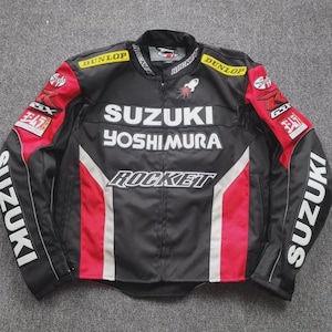 Suzuki Yoshimura GSX-R Biker Moto Jacket Genuine Cowhide Jacket Handmade Leather Jacket Bikers Racing Leather Jacket Biker Rocket Jacket