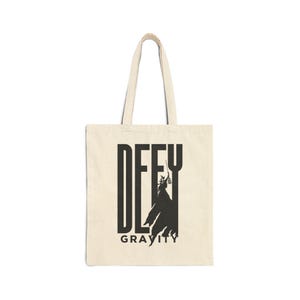 Cotton Canvas Defying Gravity Wicked Tote Bag- Broadway Tote Bag- Elphaba Tote Bag