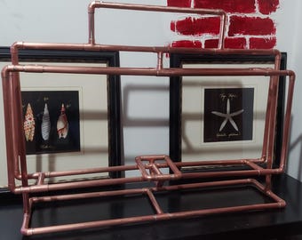 Bookshelves, copper, design, Copper Floating Bookshelf – Industrial Pipe Shelf – Handmade in NYC – Libra Scrinium – Custom Size Available