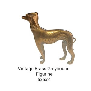 Vintage Brass Greyhound Figurine