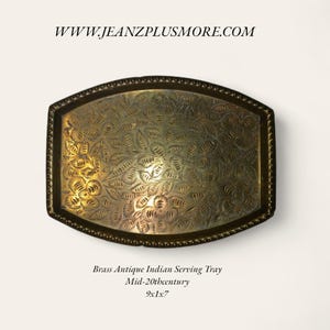 Vintage Indian Brass Serving Tray