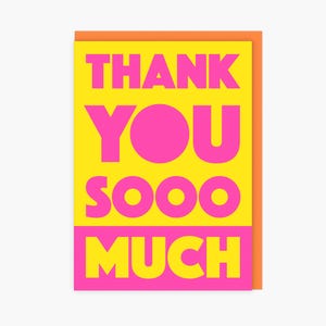 Bold Thank You Greetings Card: Modern Appreciation, Big Type