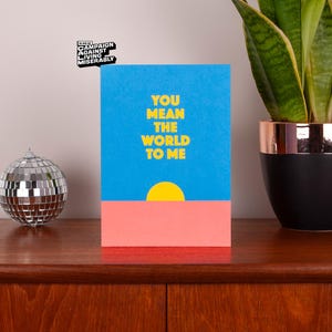 Vous représentez le monde pour moi, belle carte d'amitié, carte de voeux d'appréciation réfléchie, message de carte vibrant et sincère, Faites preuve de gentillesse
