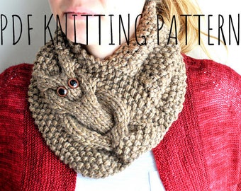 Owl Cowl Knitting Pattern