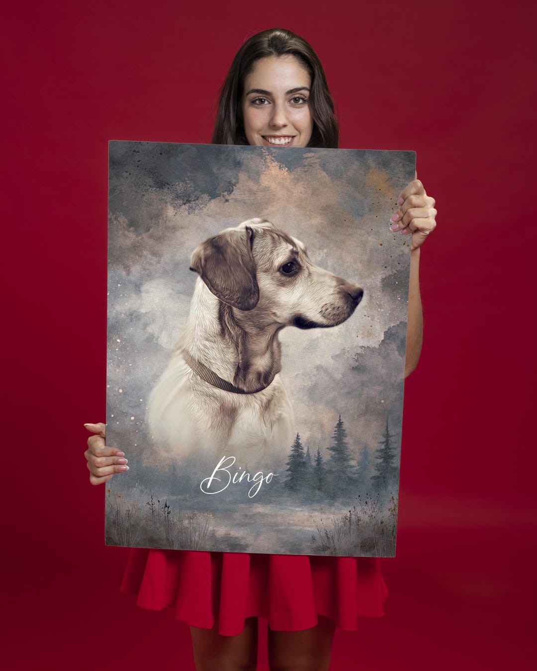 Personalized Pet Portrait: Custom Watercolor Dog or Cat Art (digital ...