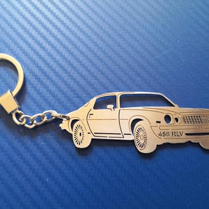 Custom car fan keychain, Chevy Camaro LT 1975