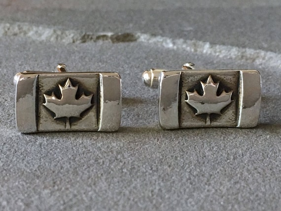 New York Sterling Silver Flag Cufflinks in Engraved Personalised Box