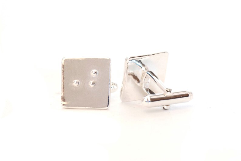 Wedding Cufflinks Groom Gift Custom Jewelry Personalized for Him Unique Gift for Grooms Braille Jewelry Custom Braille Cuff links