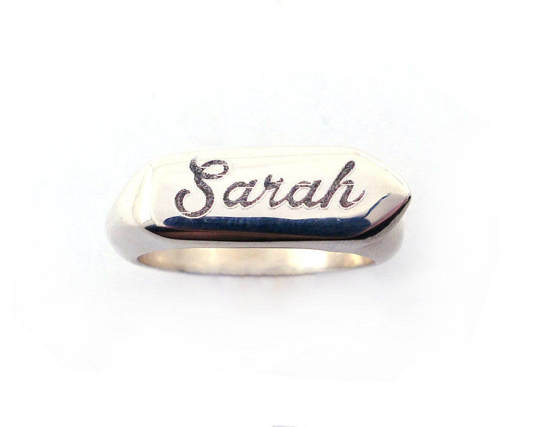 Personalized Sterling Silver Name Ring, Children's Name Ring for Men