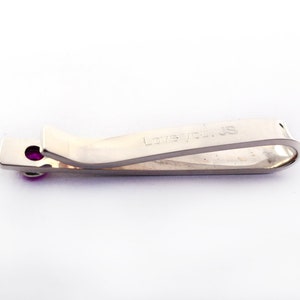 Sterling Silver Sapphire Slide Tie Bar Clip 45th Wedding Yes please!