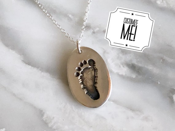 personalized footprint necklace