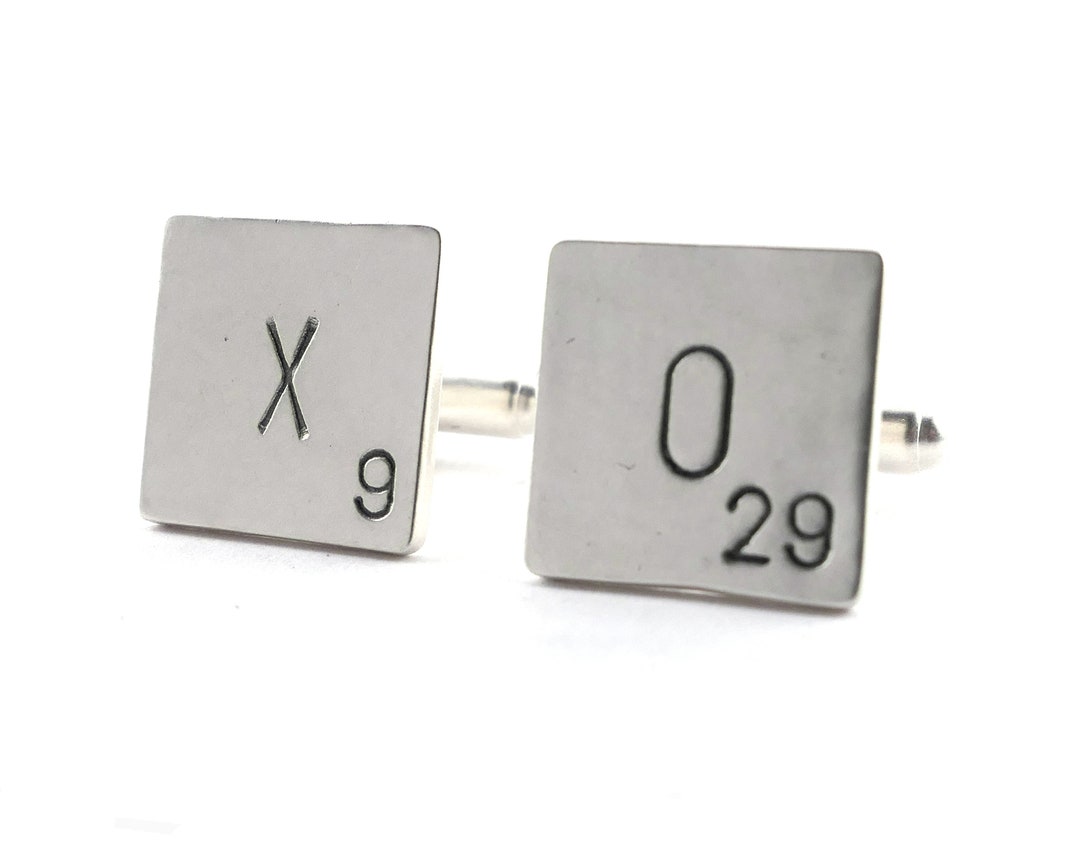 Sterling Silver XO Scrabble Cufflinks XO Jewelry Scrabble Etsy