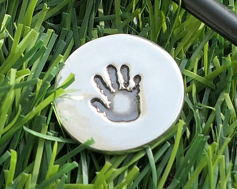 Personalized Handprint Golf Ball Marker Golf Ball Markers Etsy