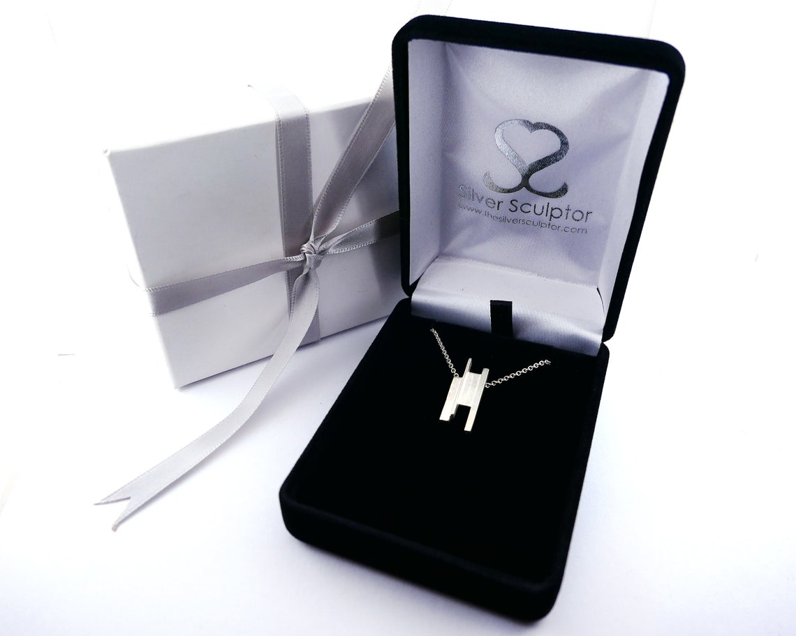 Sterling Silver Everyday Necklace Simple Necklace Abstract Etsy