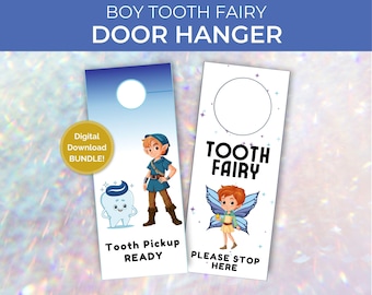 Tooth Fairy Door Hanger, Tooth Fairy Letter Extras, Printable Lost First Tooth, Girl & Boy Options, Tooth Fairy Note, Tooth Fairy Printable