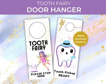 Tooth Fairy Door Hanger, Tooth Fairy Letter Extras, Printable Lost First Tooth, Girl & Boy Options, Tooth Fairy Note, Tooth Fairy Printable