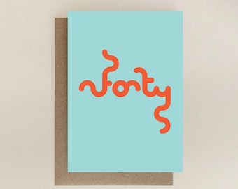 40th Birthday Card: Modern A6 Greetings Card
