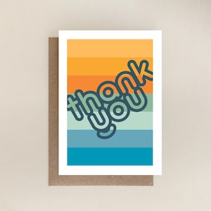 Thank You (LA) - blanco A6-wenskaart | Moderne wenskaart van mooie kwaliteit