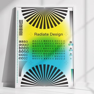 Abstract Design Wall Art Poster – Modern Minimalist Design in Blue, Green, and Black