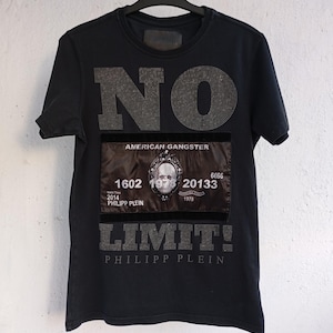 Philipp Plein American Gangster No Limit футболка черная M-S
