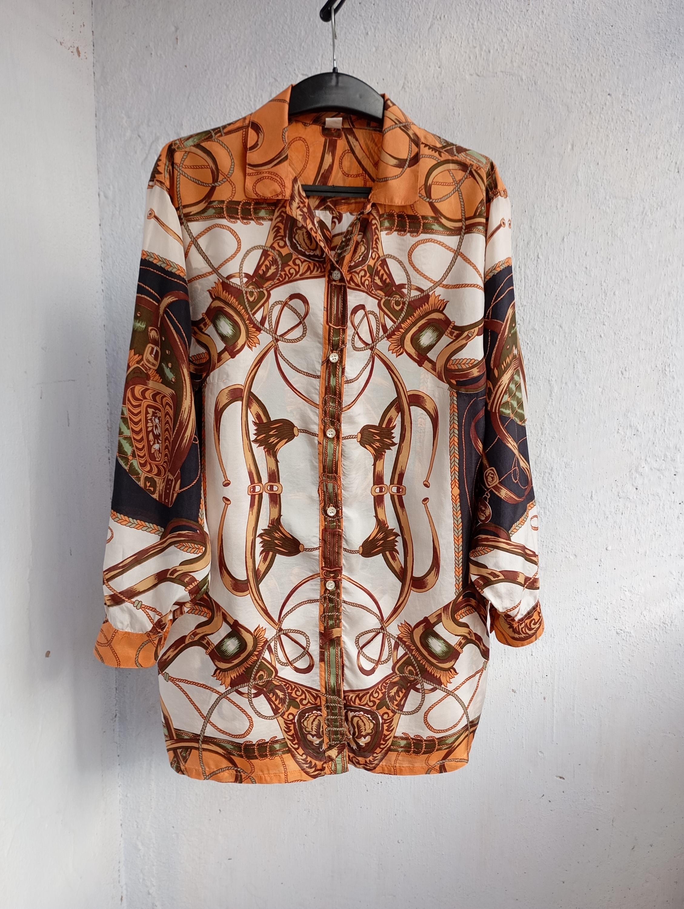 Vintage Hermes Silk Blouse - Etsy