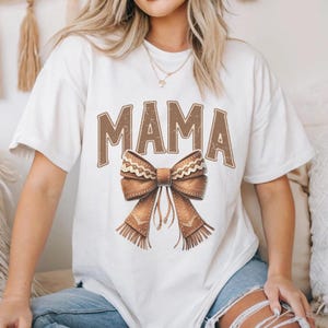 Western Mama Shirt, Western Coquette Bow Shirt, Country Mama Shirt, Western Shirt, Mom Gift, Mama Shirt, Mothers Day Gift, Mothers Day Shirt