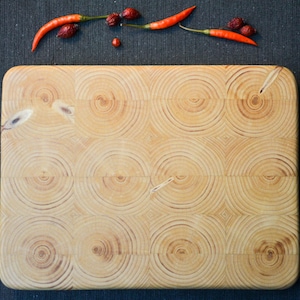 Handmade Wooden End Grain Cutting Board | Crafted from Reclaimed Wood