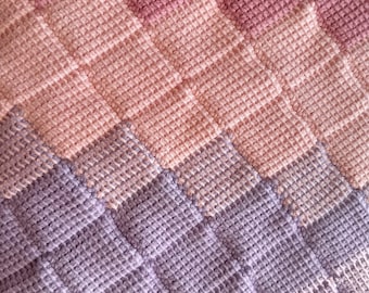 Tunisian Entrelac Crochet Diamonds Guide