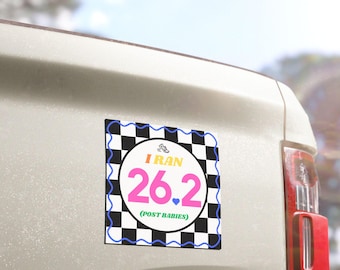 26.2 car magnet, marathon car magnet, marathon car decal, 26.2 decal, runner mom car magnet, runner car magnet, gift for runner, I ran 26.2.