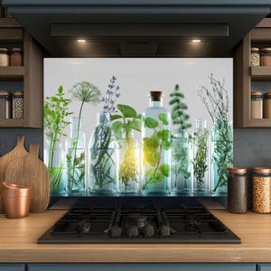 Dosseret en verre trempé, Dosseret en verre pour la cuisine, Couvercle supérieur de cuisinière, Dosseret de poêle, Dosseret de cuisine, Dosseret pour cuisinière