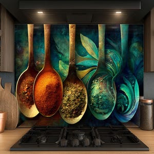 Dosseret en verre trempé, Dosseret en verre épicé pour la cuisine, Couvercle supérieur de cuisinière, Dosseret de poêle, Dosseret de cuisine, Dosseret pour cuisinière