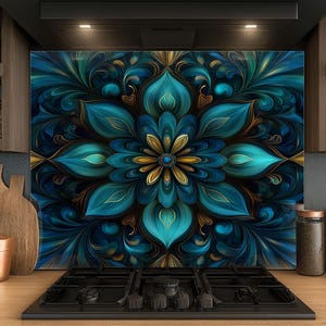 Dosseret en verre trempé, Dosseret en verre pour la cuisine, Couvercle supérieur de cuisinière, Dosseret de poêle, Dosseret de cuisine, Dosseret pour cuisinière
