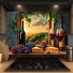 Dosseret en verre trempé, Dosseret en verre pour la cuisine, Couvercle supérieur de cuisinière, Dosseret de poêle, Dosseret de cuisine, Dosseret pour cuisinière