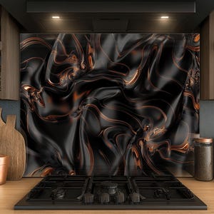 Dosseret en verre trempé, Dosseret en verre pour la cuisine, Couvercle supérieur de cuisinière, Dosseret de poêle, Dosseret de cuisine, Dosseret pour cuisinière